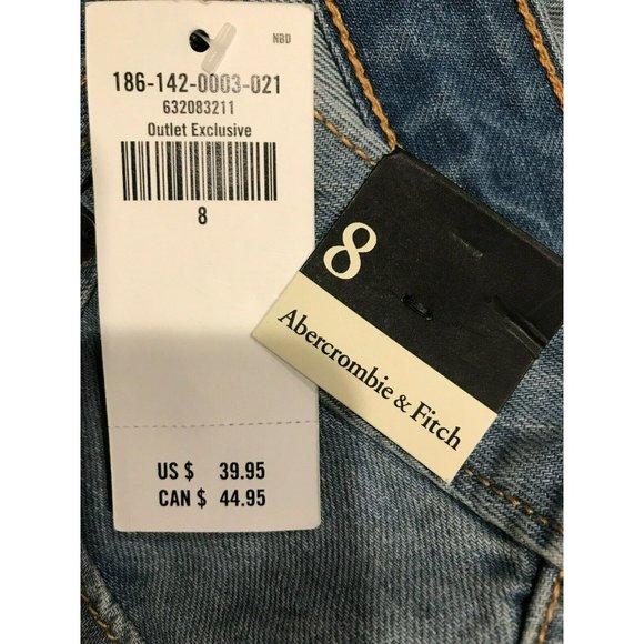 NWT ABERCROMBIE & FITCH Denim Skirt Sz 8 Light Wash Embroidered #63208 - Picture 5 of 5